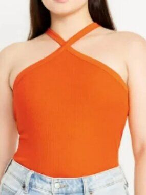 OLD NAVY Orange Halter Tank Top